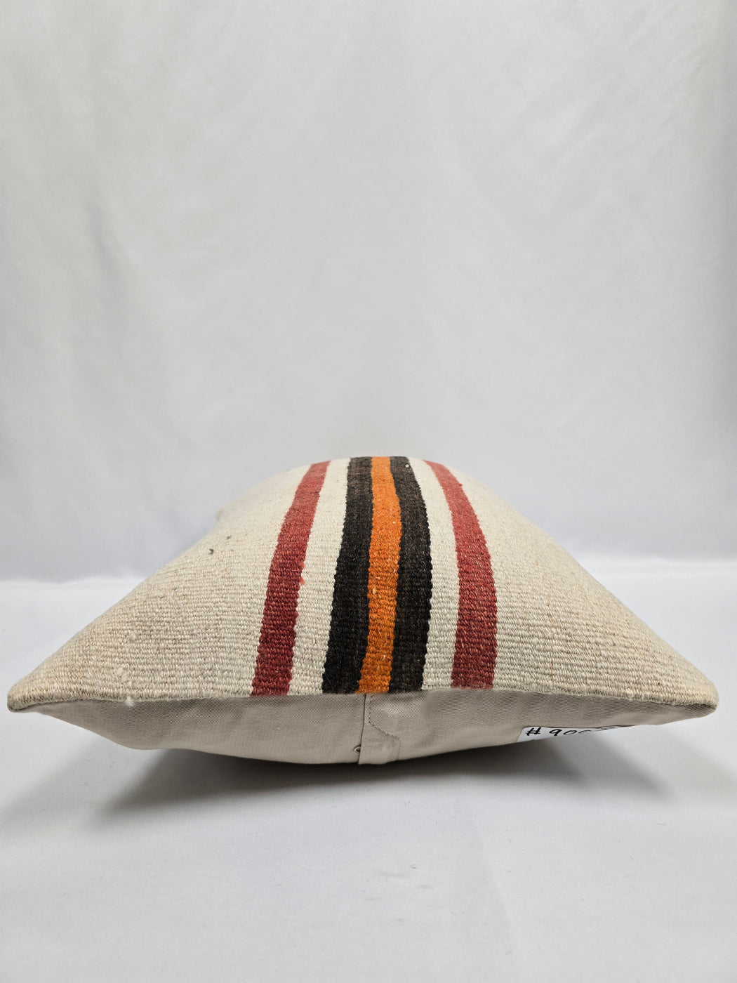 Turkish Hemp Pillow Cushion Natural Cream Red Orange Pillow Cushion Cover 16" x 24" #9003