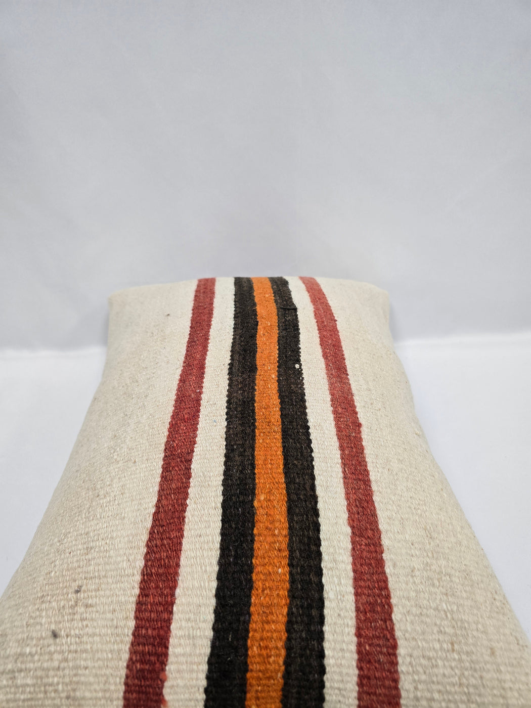 Turkish Hemp Pillow Cushion Natural Cream Red Orange Pillow Cushion Cover 16" x 24" #9003