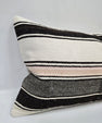 Turkish Hemp Pillow Cushion Natural Cream Black Gray Pillow Cushion Cover 16" x 24" #9144