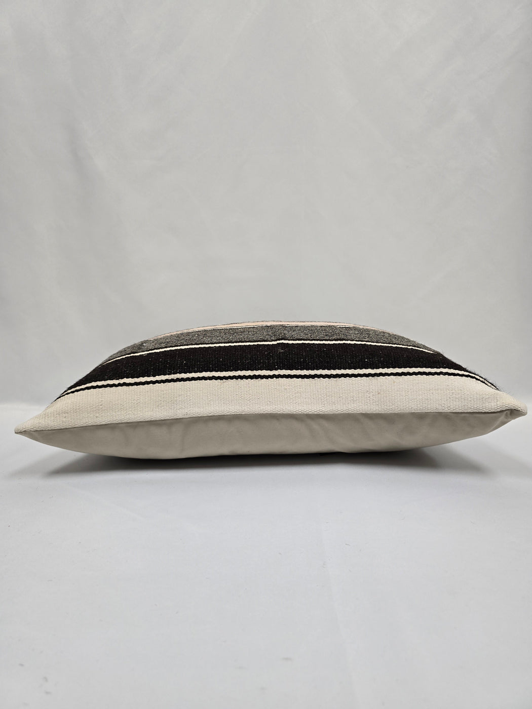 Turkish Hemp Pillow Cushion Natural Cream Black Gray Pillow Cushion Cover 16" x 24" #9144