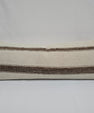 Turkish Lumbar Rug Pillow Cream Brown Cushion Cover Hemp Pillow 14" x 40" #9464