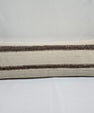 Turkish Lumbar Rug Pillow Cream Brown Cushion Cover Hemp Pillow 14" x 40" #9461