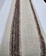 Turkish Lumbar Rug Pillow Cream Brown Cushion Cover Hemp Pillow 14" x 40" #9461