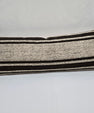 Turkish Lumbar Rug Pillow Cream Black Cushion Cover Hemp Pillow 14" x 40" #9463