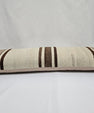 Turkish Lumbar Rug Pillow Cream Brown Cushion Cover Hemp Pillow 14" x 40" #9462