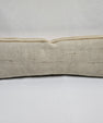 Turkish Lumbar Rug Pillow Cream Brown Cushion Cover Hemp Pillow 14" x 40" #9458