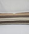 Turkish Lumbar Rug Pillow Cream Brown Cushion Cover Hemp Pillow 14" x 40" #9453