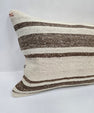 Turkish Hemp Pillow Cushion Natural Cream Brown Pillow Cushion Cover 16" x 24" #9140