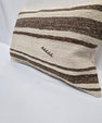 Turkish Hemp Pillow Cushion Natural Cream Brown Pillow Cushion Cover 16" x 24" #9140