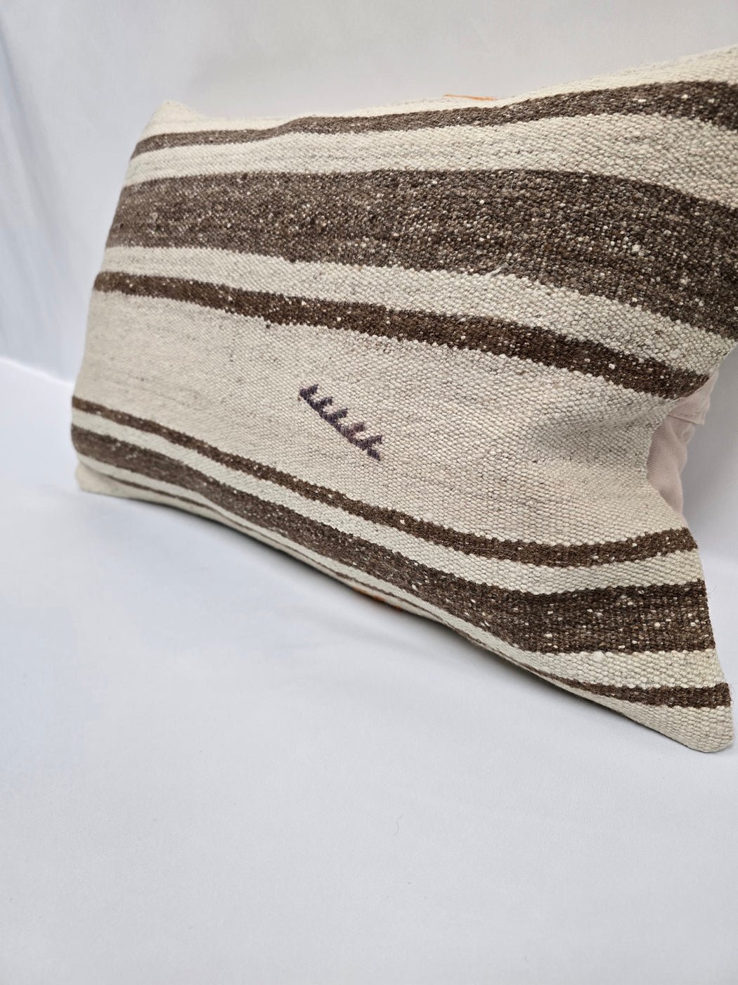 Turkish Hemp Pillow Cushion Natural Cream Brown Pillow Cushion Cover 16" x 24" #9140