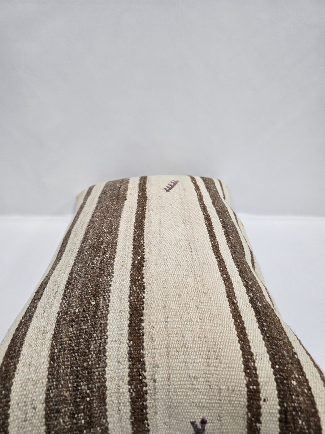 Turkish Hemp Pillow Cushion Natural Cream Brown Pillow Cushion Cover 16" x 24" #9140