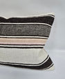 Turkish Hemp Pillow Cushion Natural Cream Black Gray Pillow Cushion Cover 16" x 24" #9137