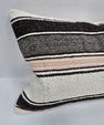 Turkish Hemp Pillow Cushion Natural Cream Black Gray Pillow Cushion Cover 16" x 24" #9137