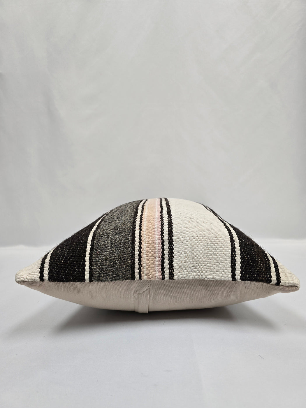 Turkish Hemp Pillow Cushion Natural Cream Black Gray Pillow Cushion Cover 16" x 24" #9137