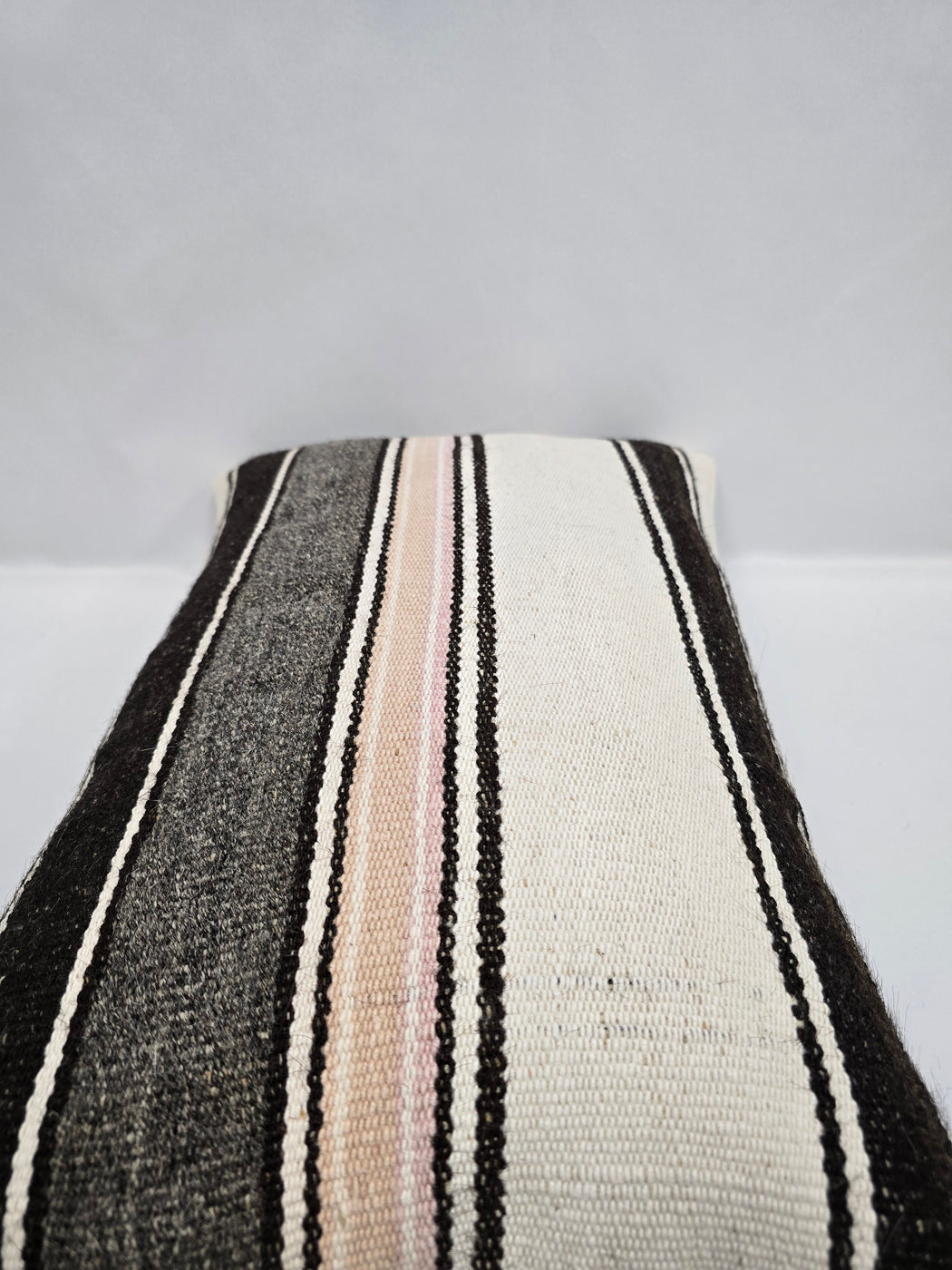 Turkish Hemp Pillow Cushion Natural Cream Black Gray Pillow Cushion Cover 16" x 24" #9137