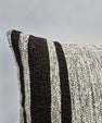 Turkish Hemp Pillow Cushion Natural Cream Black Pillow Cushion Cover 16" x 24" #9136