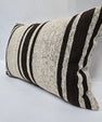 Turkish Hemp Pillow Cushion Natural Cream Black Pillow Cushion Cover 16" x 24" #9136