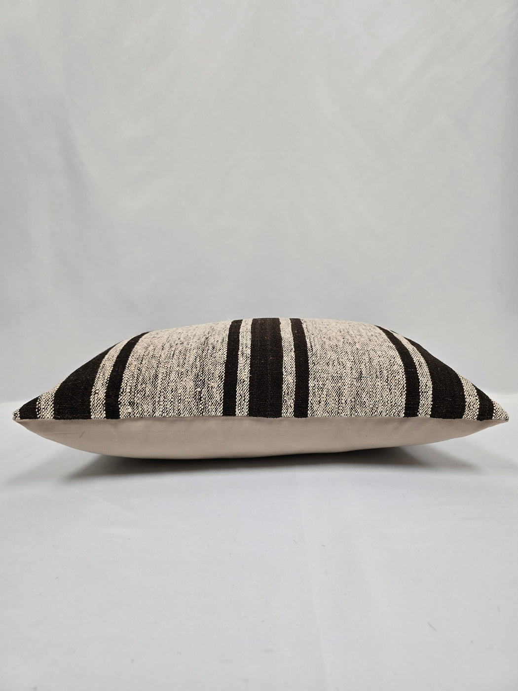 Turkish Hemp Pillow Cushion Natural Cream Black Pillow Cushion Cover 16" x 24" #9136