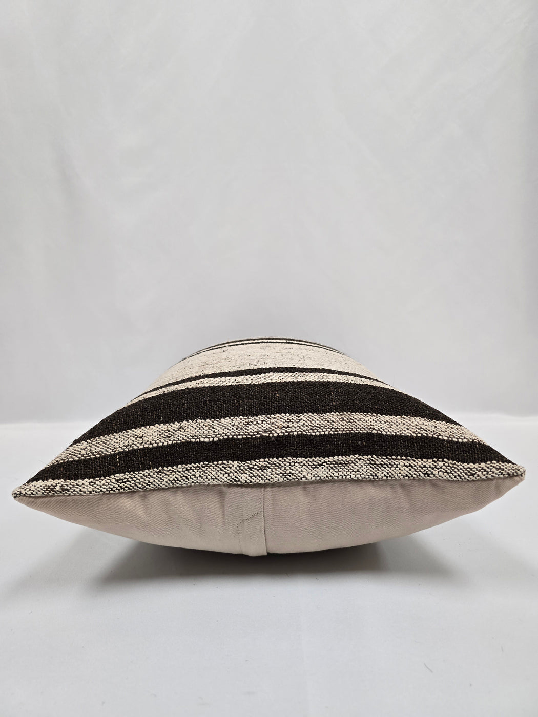 Turkish Hemp Pillow Cushion Natural Cream Black Pillow Cushion Cover 16" x 24" #9136