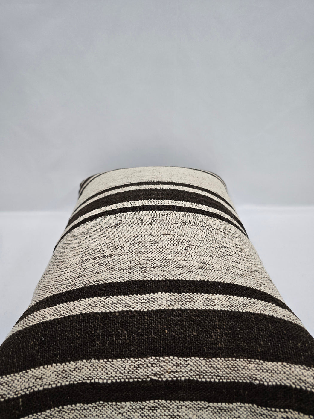 Turkish Hemp Pillow Cushion Natural Cream Black Pillow Cushion Cover 16" x 24" #9136