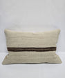 Turkish Hemp Pillow Cushion Natural Cream Brown Pillow Cushion Cover 16" x 24" #9135