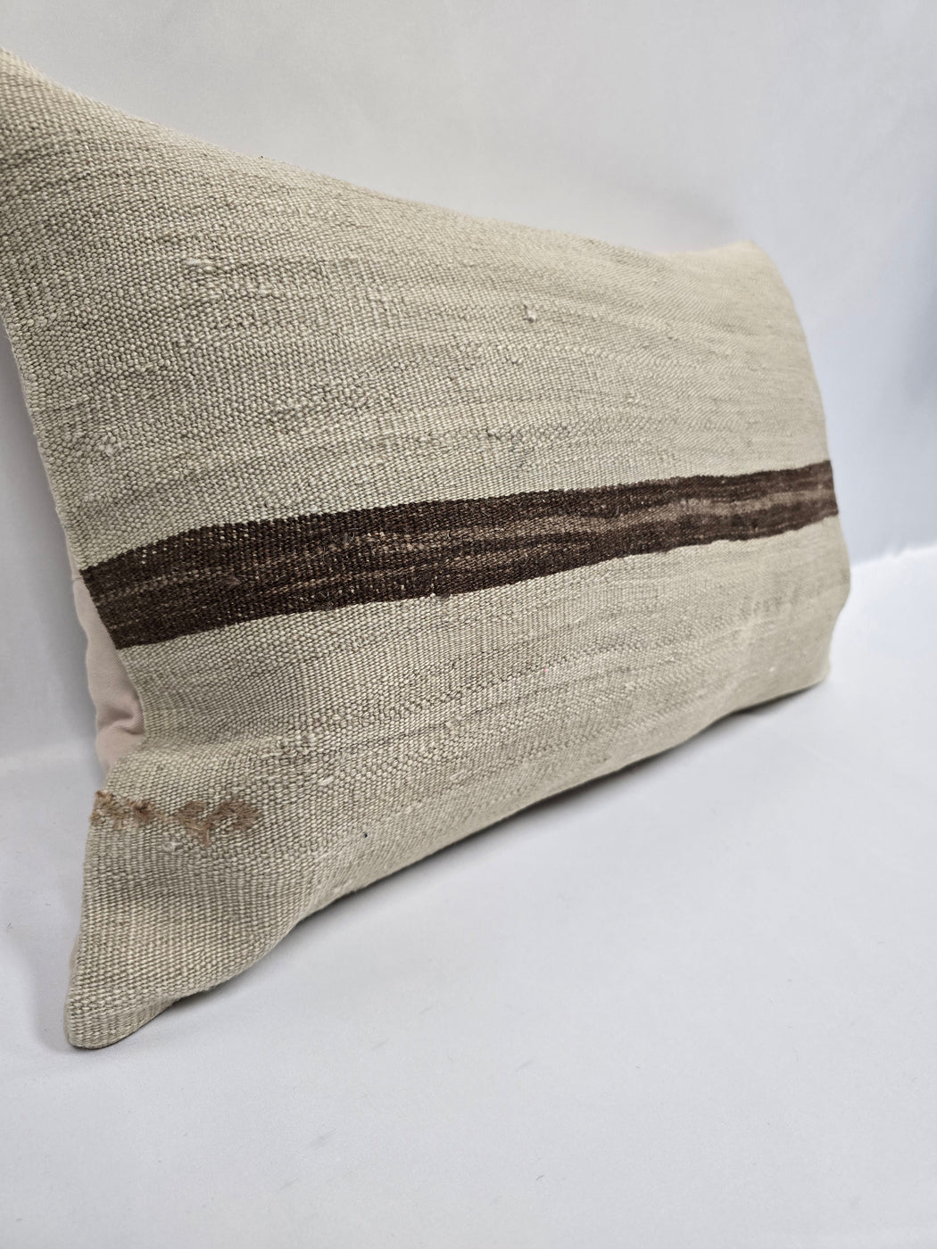 Turkish Hemp Pillow Cushion Natural Cream Brown Pillow Cushion Cover 16" x 24" #9135