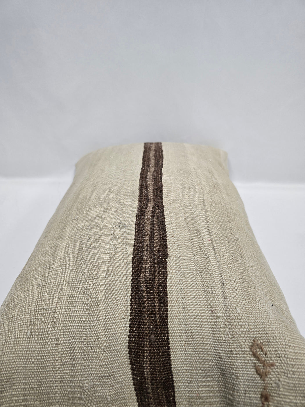 Turkish Hemp Pillow Cushion Natural Cream Brown Pillow Cushion Cover 16" x 24" #9135