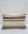 Turkish Hemp Pillow Cushion Natural Cream Brown Pillow Cushion Cover 16" x 24" #9134