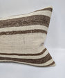 Turkish Hemp Pillow Cushion Natural Cream Brown Pillow Cushion Cover 16" x 24" #9134
