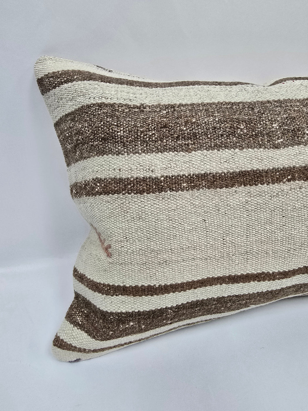 Turkish Hemp Pillow Cushion Natural Cream Brown Pillow Cushion Cover 16" x 24" #9134