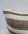 Turkish Hemp Pillow Cushion Natural Cream Brown Pillow Cushion Cover 16" x 24" #9134