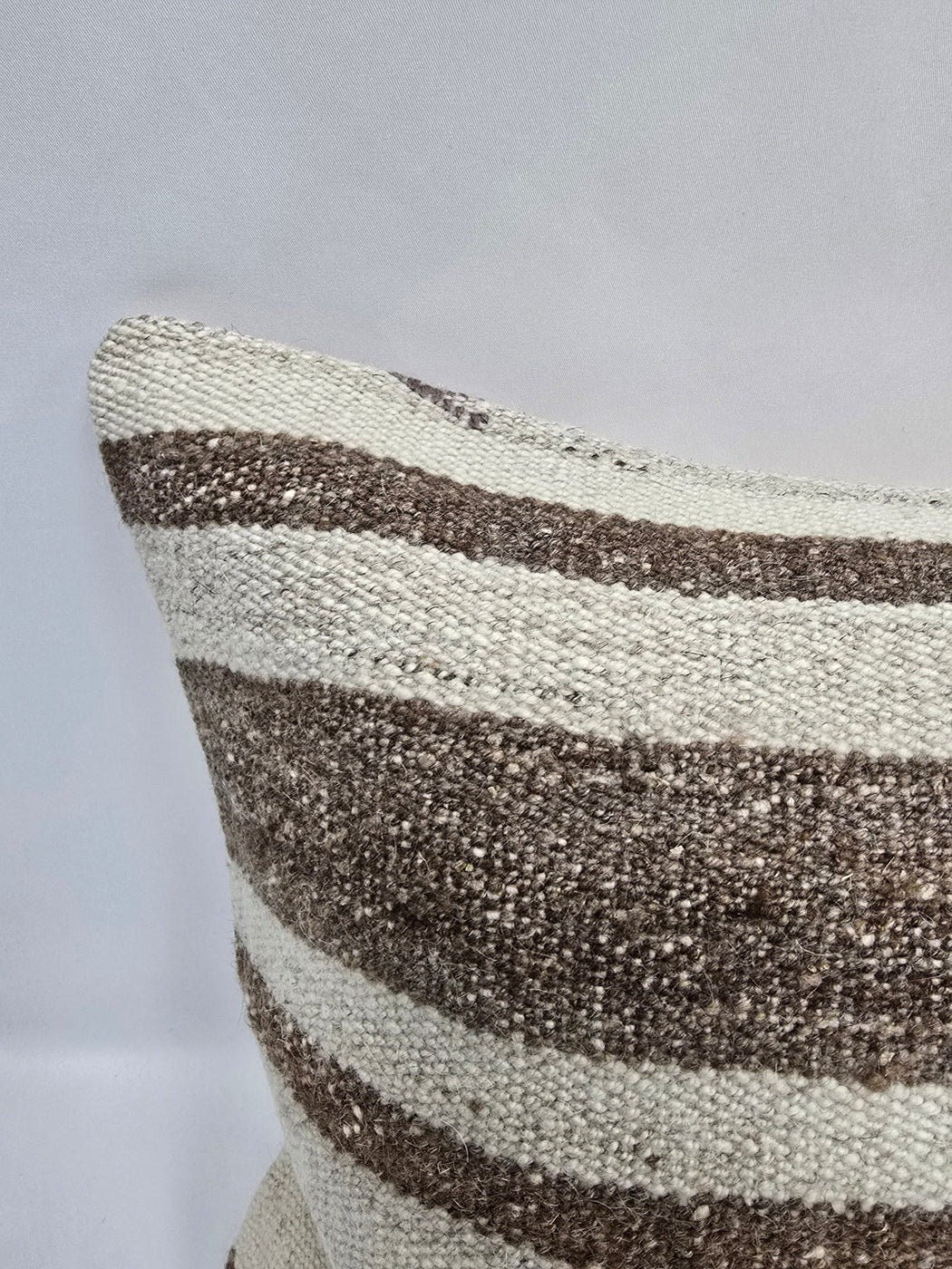 Turkish Hemp Pillow Cushion Natural Cream Brown Pillow Cushion Cover 16" x 24" #9134