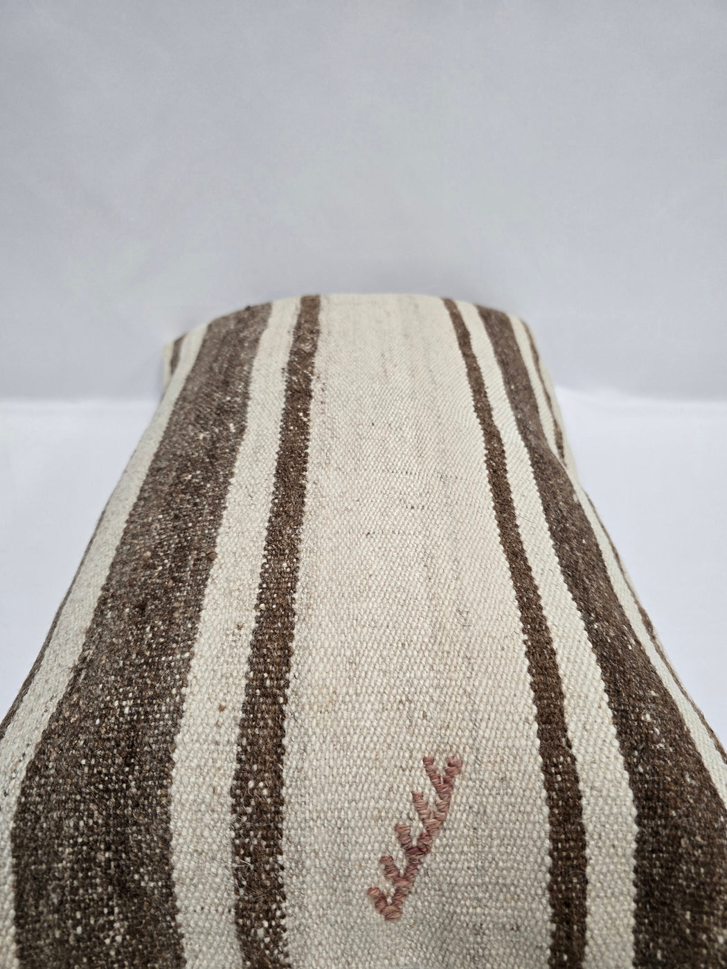Turkish Hemp Pillow Cushion Natural Cream Brown Pillow Cushion Cover 16" x 24" #9134
