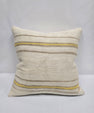 Turkish Hemp Pillow Cushion Natural Cream Yellow Pillow Cushion Cover 24" x 24" #9343