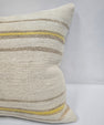 Turkish Hemp Pillow Cushion Natural Cream Yellow Pillow Cushion Cover 24" x 24" #9343
