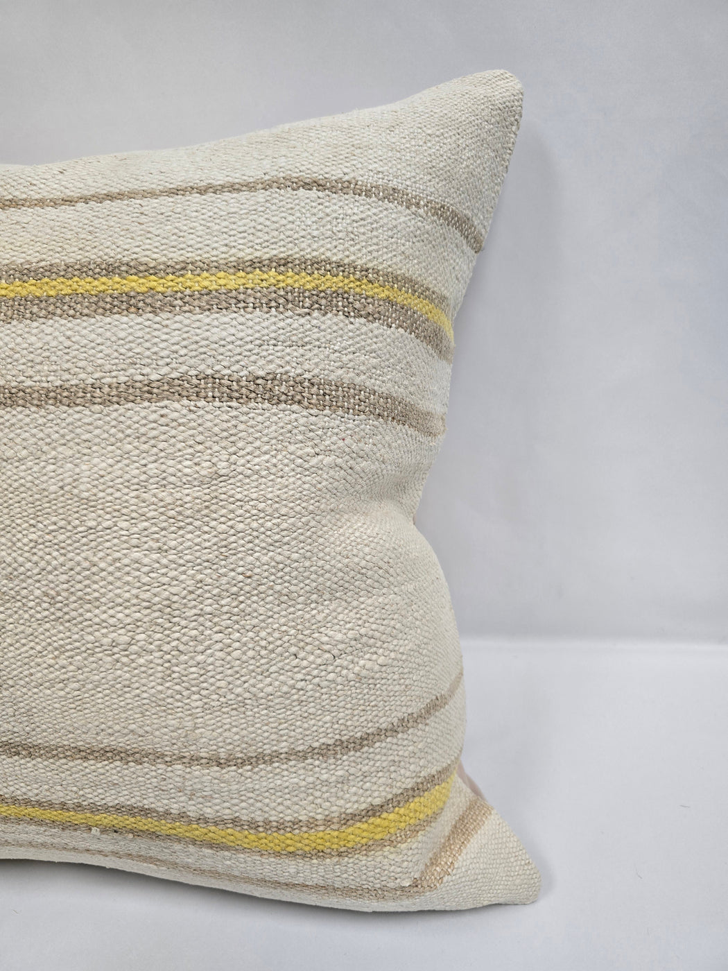 Turkish Hemp Pillow Cushion Natural Cream Yellow Pillow Cushion Cover 24" x 24" #9343