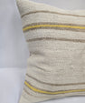 Turkish Hemp Pillow Cushion Natural Cream Yellow Pillow Cushion Cover 24" x 24" #9343