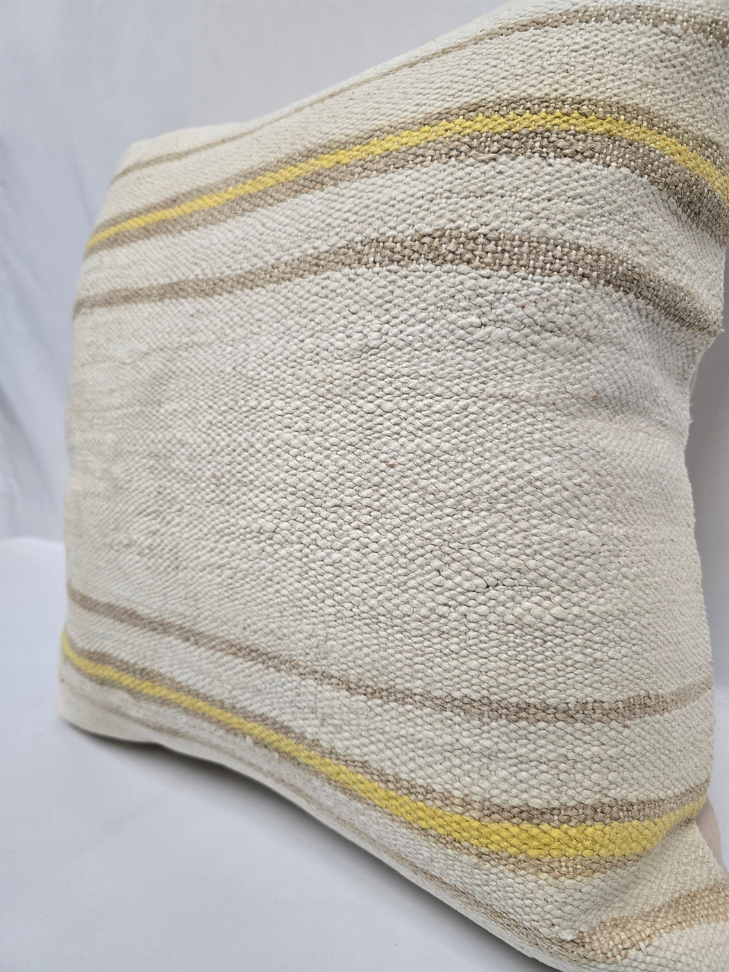 Turkish Hemp Pillow Cushion Natural Cream Yellow Pillow Cushion Cover 24" x 24" #9343