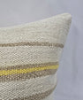 Turkish Hemp Pillow Cushion Natural Cream Yellow Pillow Cushion Cover 24" x 24" #9343