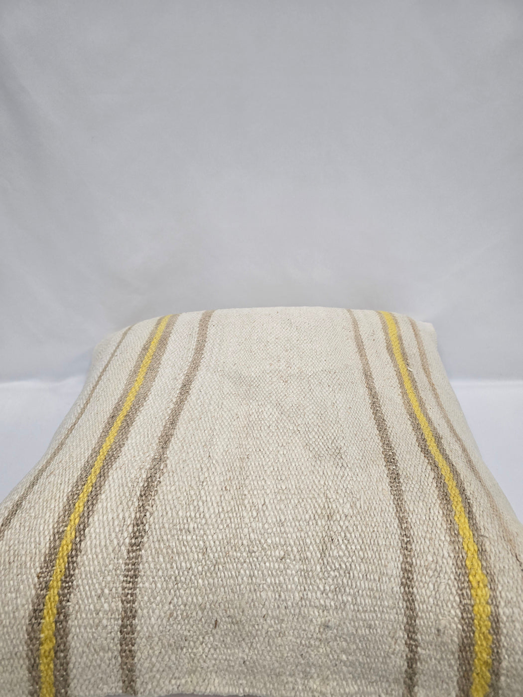 Turkish Hemp Pillow Cushion Natural Cream Yellow Pillow Cushion Cover 24" x 24" #9343