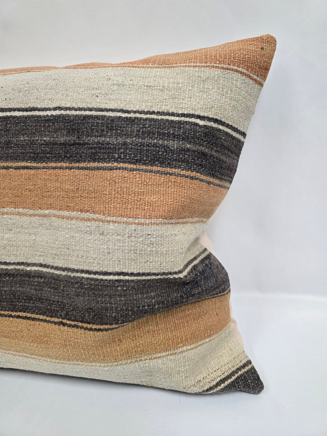 Turkish Hemp Pillow Cushion Natural Cream Brown Pillow Cushion Cover 24" x 24" #9345