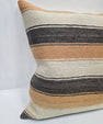 Turkish Hemp Pillow Cushion Natural Cream Brown Pillow Cushion Cover 24" x 24" #9345