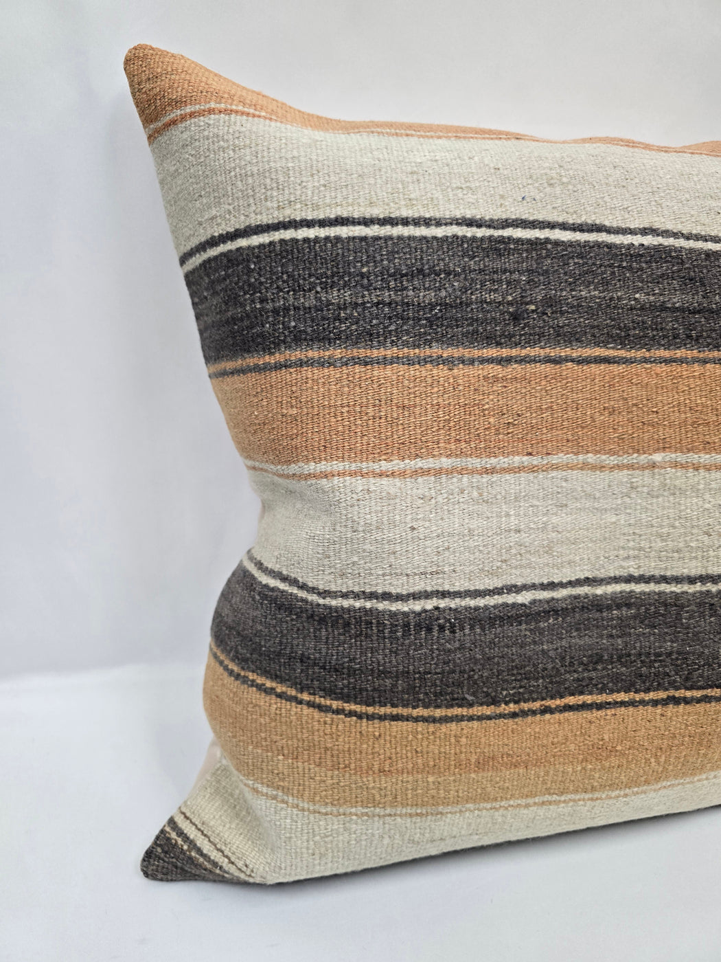 Turkish Hemp Pillow Cushion Natural Cream Brown Pillow Cushion Cover 24" x 24" #9345