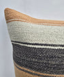 Turkish Hemp Pillow Cushion Natural Cream Brown Pillow Cushion Cover 24" x 24" #9345