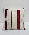 Turkish Hemp Pillow Cushion Natural Cream Black Red Pillow Cushion Cover 24" x 24" #9341