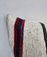 Turkish Hemp Pillow Cushion Natural Cream Black Red Pillow Cushion Cover 24" x 24" #9341