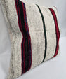 Turkish Hemp Pillow Cushion Natural Cream Black Red Pillow Cushion Cover 24" x 24" #9341