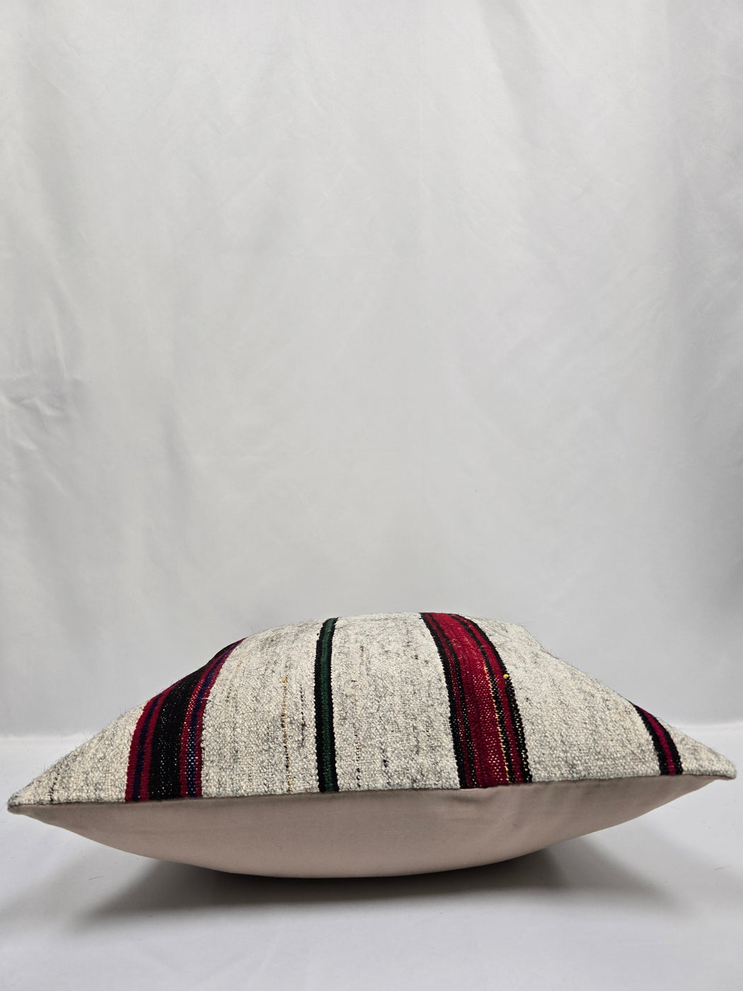 Turkish Hemp Pillow Cushion Natural Cream Black Red Pillow Cushion Cover 24" x 24" #9341