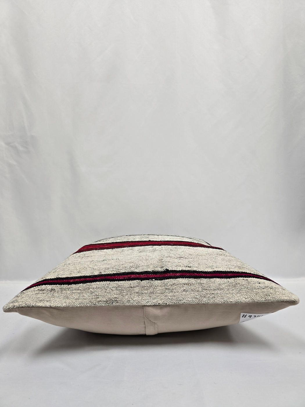 Turkish Hemp Pillow Cushion Natural Cream Black Red Pillow Cushion Cover 24" x 24" #9341