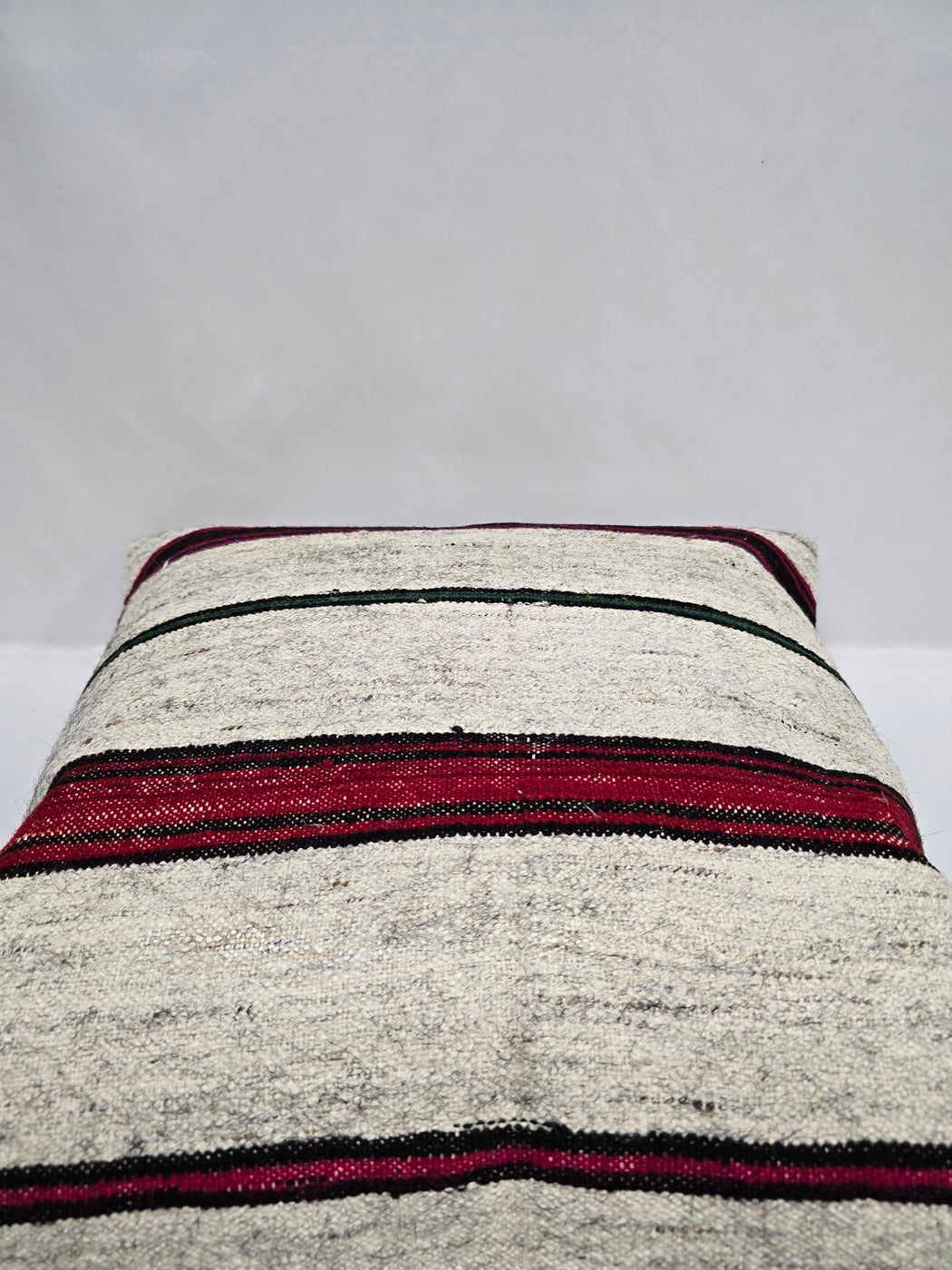 Turkish Hemp Pillow Cushion Natural Cream Black Red Pillow Cushion Cover 24" x 24" #9341